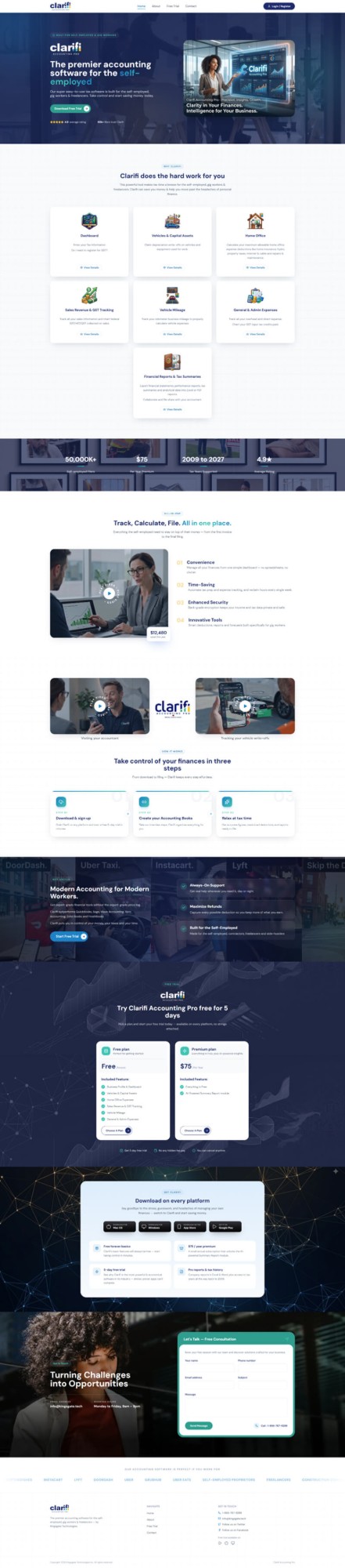 Clarifi Accounting Pro accounting software for the self-employed