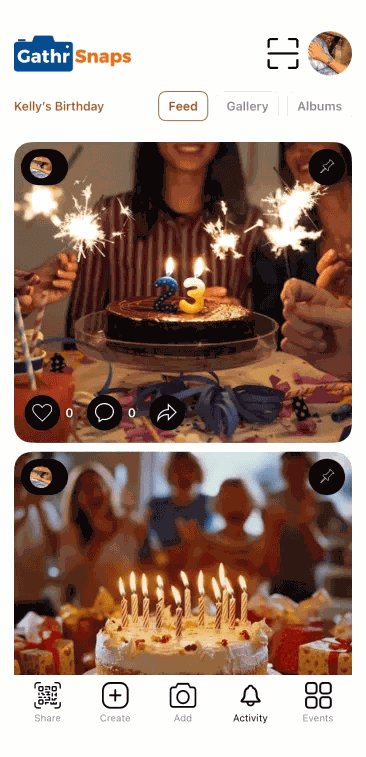 GathrSnaps Photo Sharing App